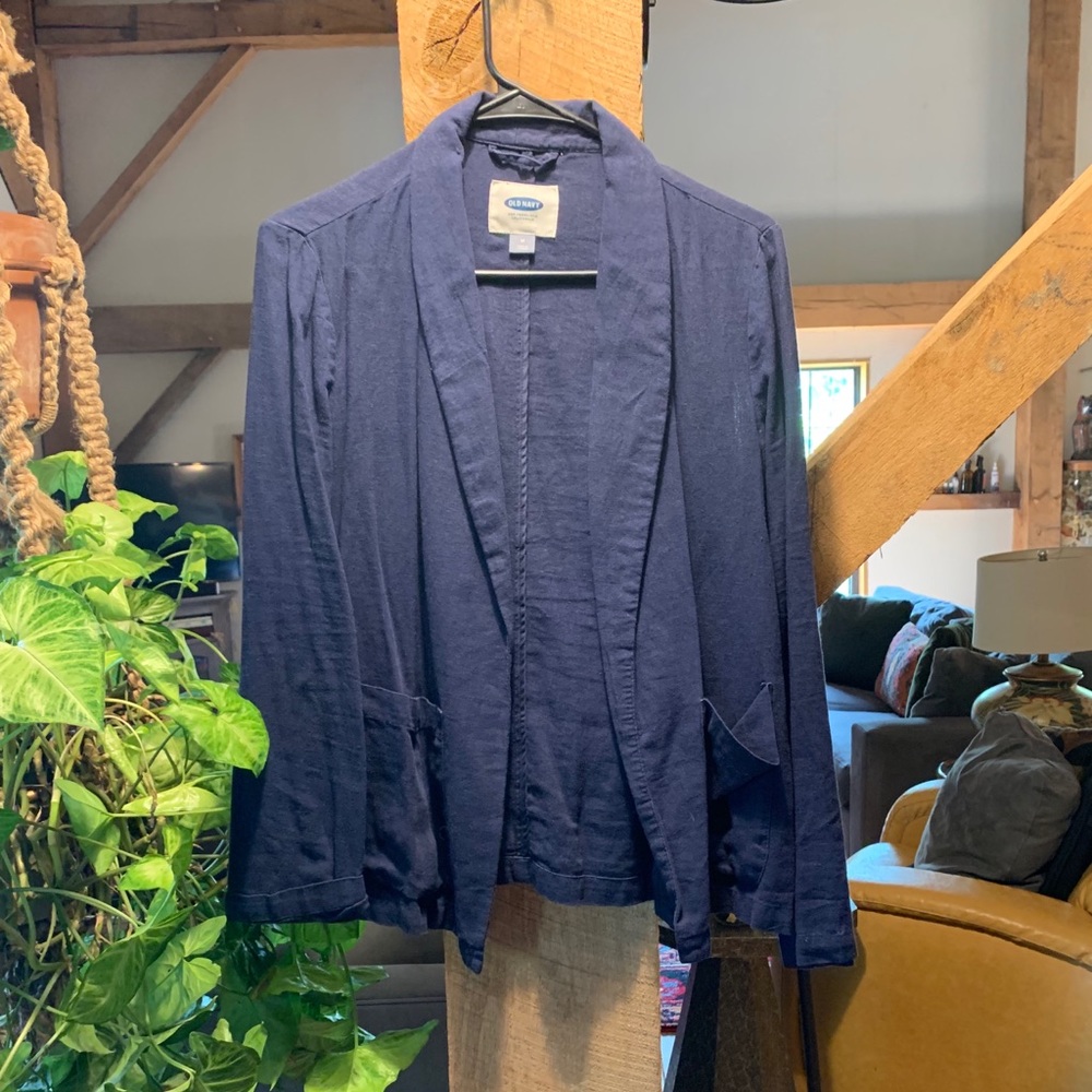 Old Navy Linen-like Navy Blazer